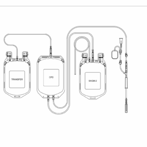 Bolsa triple Terumo T&B de 450 ml con sistema para separación de sangre